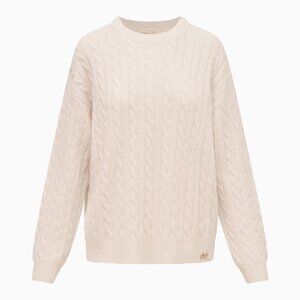 NEW LoveShackFancy Kym Cable Knit Sweater in Ivory